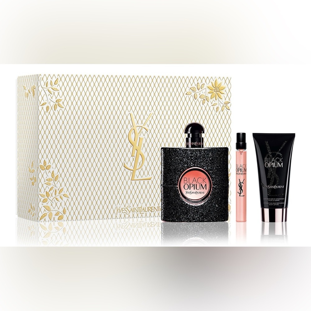 Empty Yves Saint Laurent Black Opium Gift Set - Black, Gold, Pink, White